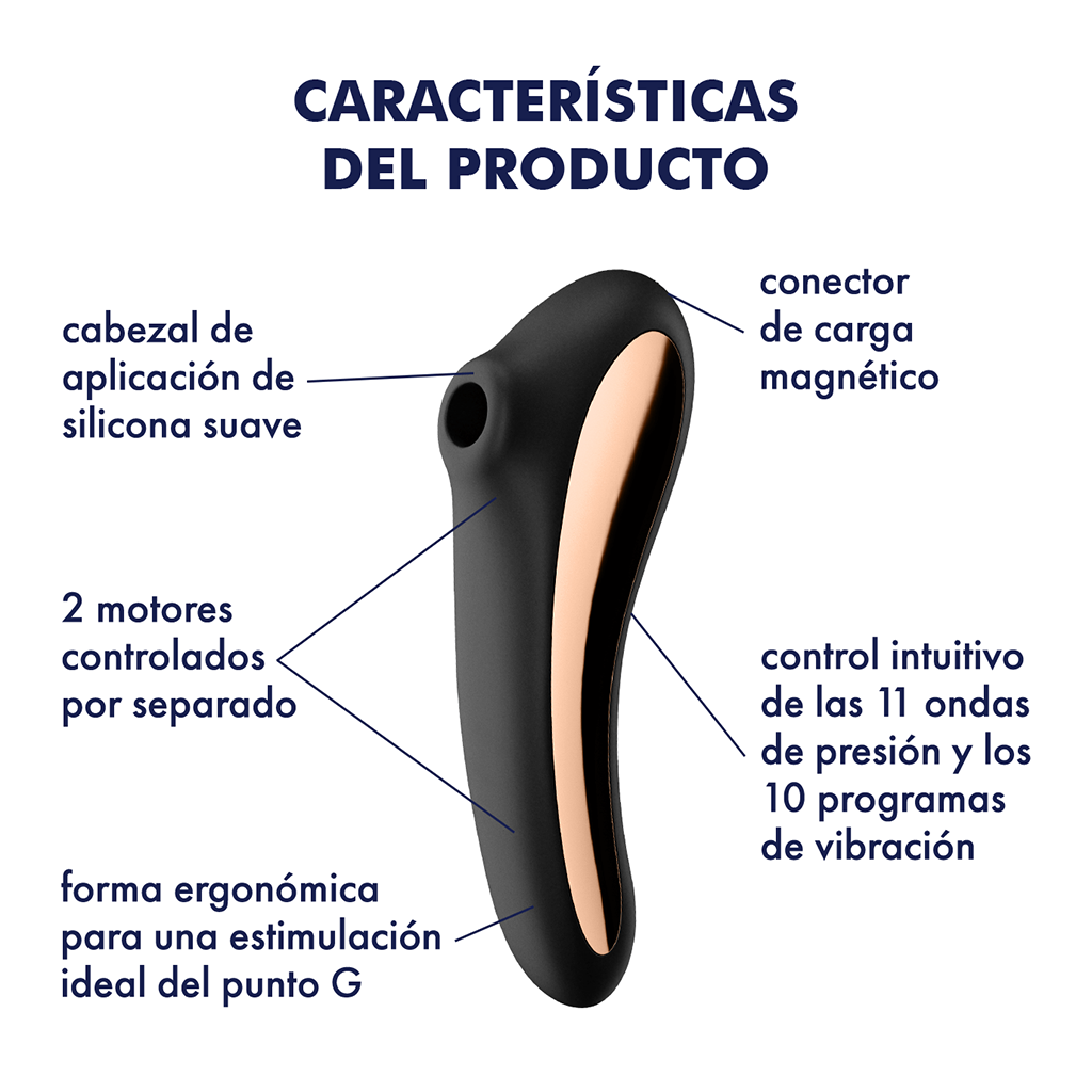 Satisfyer Dual Kiss Vibrador vaginal con succión Satisfyer 2