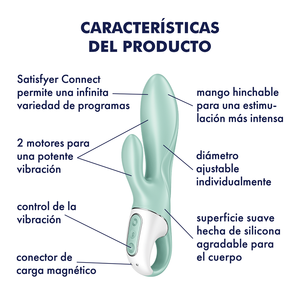 Satisfyer Air Pump Bunny 5 Connect App Vibrador conejito Satisfyer 2